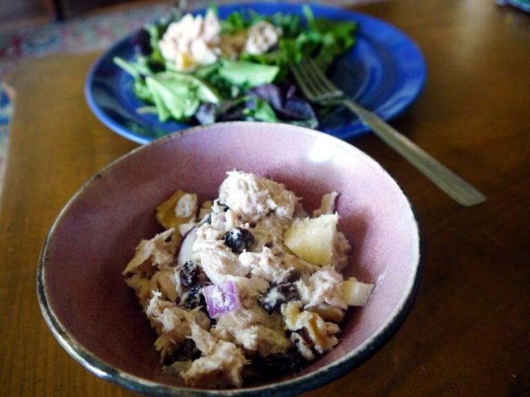 Tuna Salad with Apples, Walnuts, and Raisins