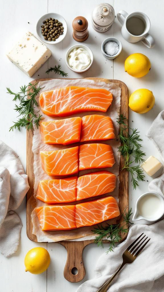 Ingredients for Mary Berry Salmon Cream Cheese