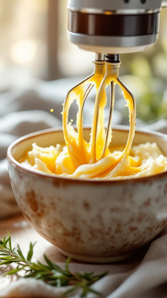 Creaming butter and sugar for cake