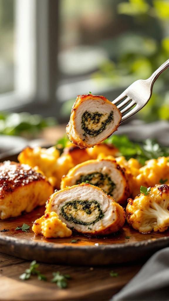 mary berry stuffed chicken thighs and cauliflower