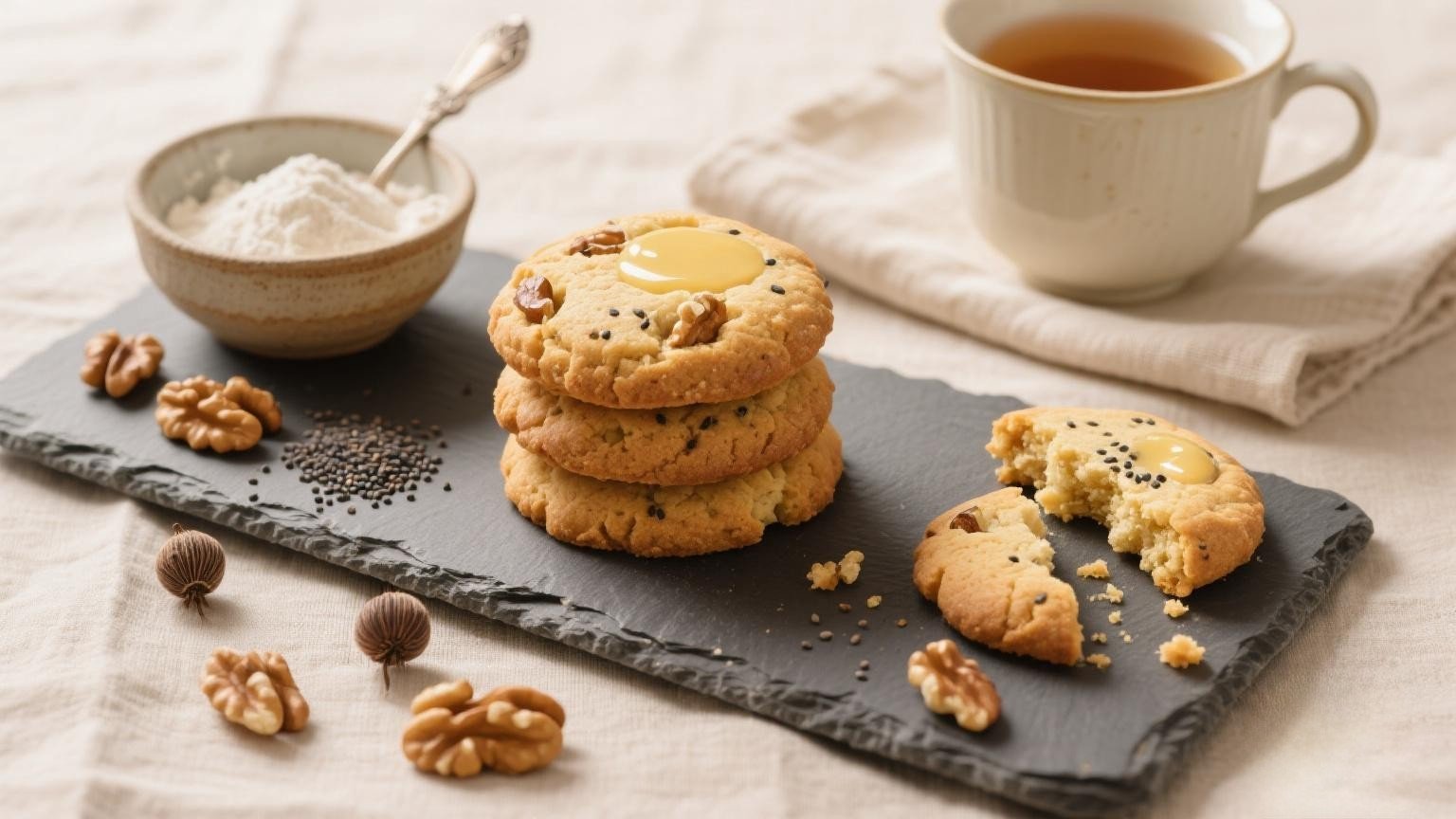 mary berry walnut and poppy seed biscuits