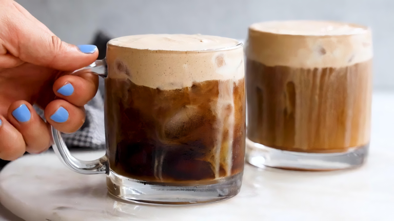 Starbucks iced coffee with pumpkin spice