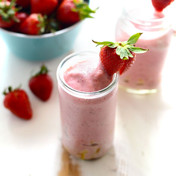 Pineapple Upside-Down Strawberry Smoothie