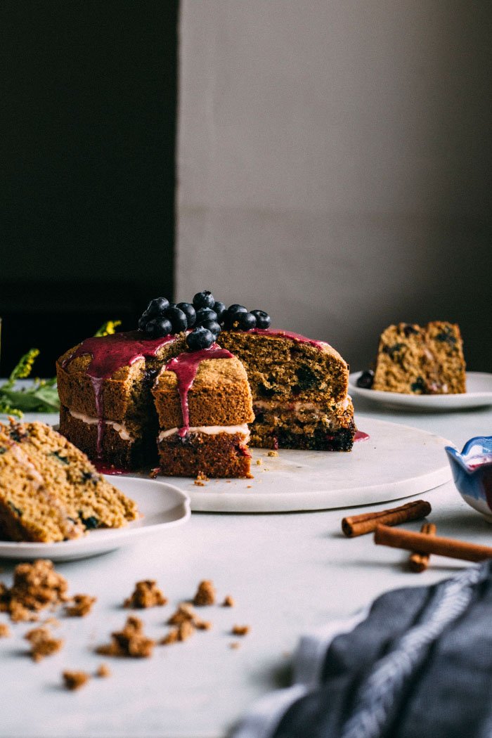 Cinnamon Blueberry Brunch Cake | The Almond Eater