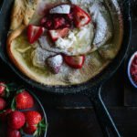 Strawberry Rhubarb Dutch Baby Pancake | The Almond Eater