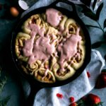Strawberry Rhubarb Cinnamon Rolls | The Almond Eater