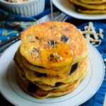Blueberry White Cheddar Cornbread Pancakes