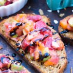 Strawberry Peach & Avocado Feta Bruschetta