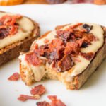 Creamy Goat Cheese Fig Butter & Caramelized Bacon Crostini’s