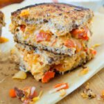 Creamy Chicken Enchilada Grilled Cheese Sandwich