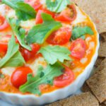 Creamy Aged Cheddar Pizza Dip with Finn Crisp Crackers