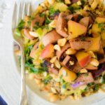 Apple Glazed Turkey Sausage & Chopped Greens Stir Fry