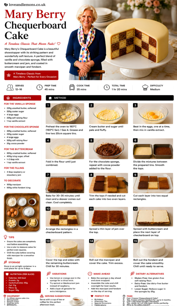chequerboard cake mary berry