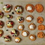 Sweet potato rounds with black beans avocado & Greek yogurt